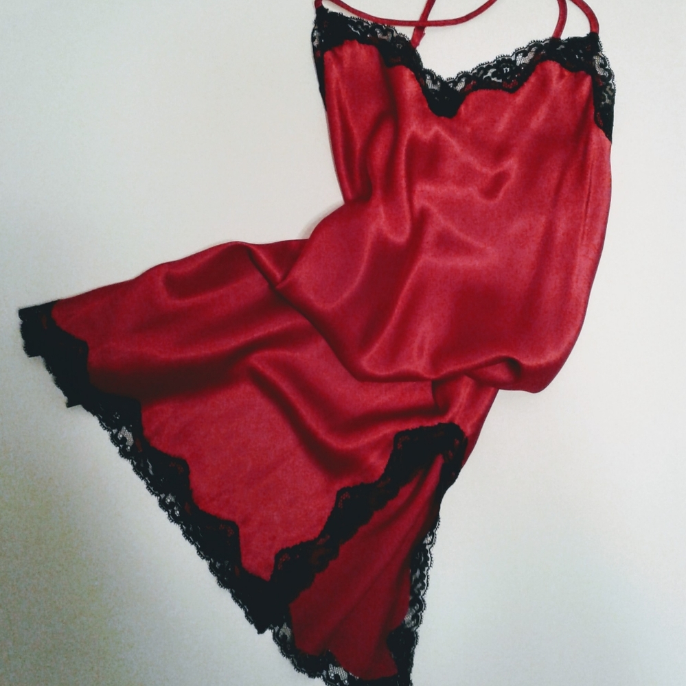 Victoria's Secret satin lace slip NWOT
